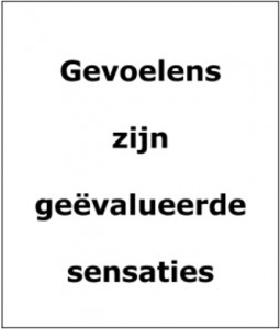 Gevoelens zij geëvalueerde sensaties