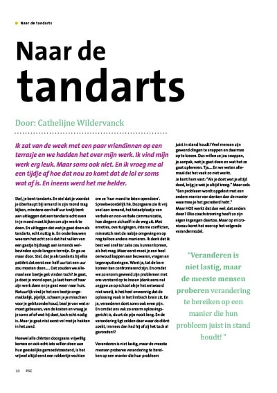Artikel Naar de tandarts